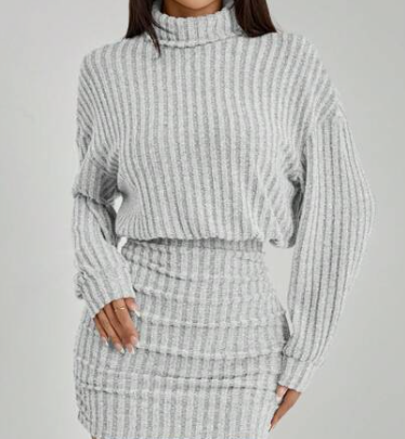 Ribbed Sweater Dress