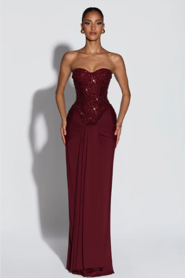 Sequin Corset Maxi Dress