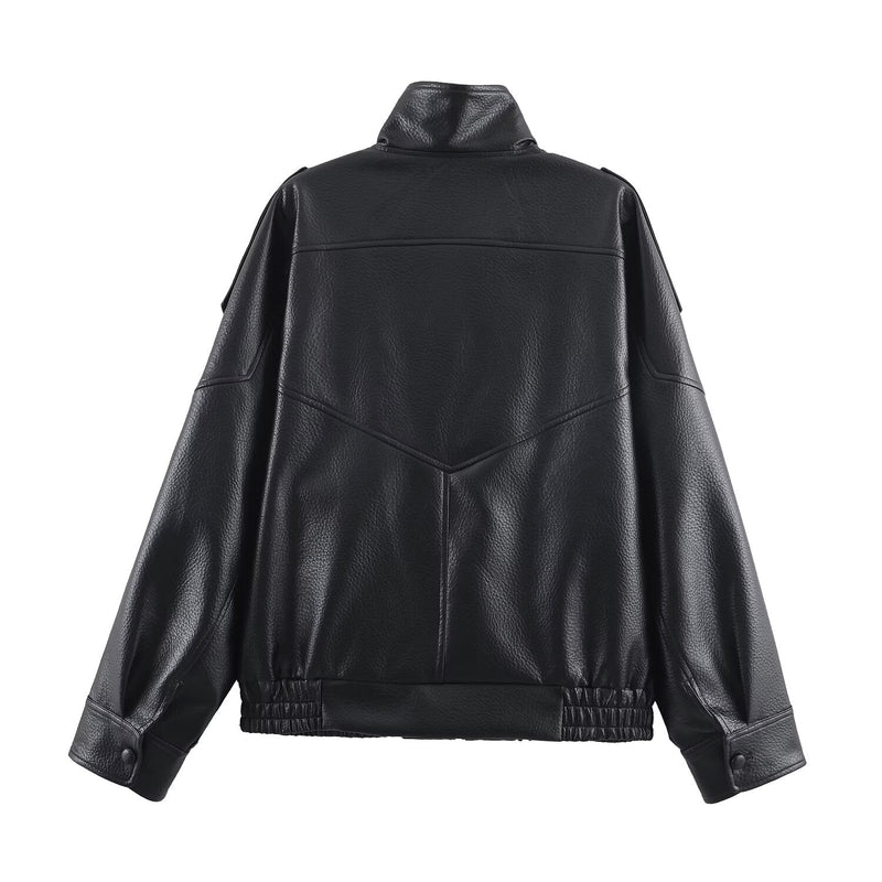 Asymmetrical Leather Jacket