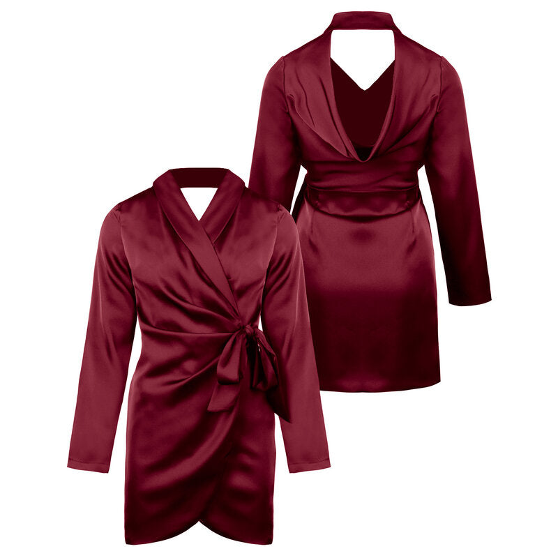 Satin Blazer Dress