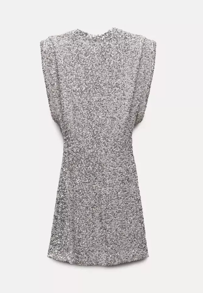 Sequin High Neck Bodycon Mini Dress