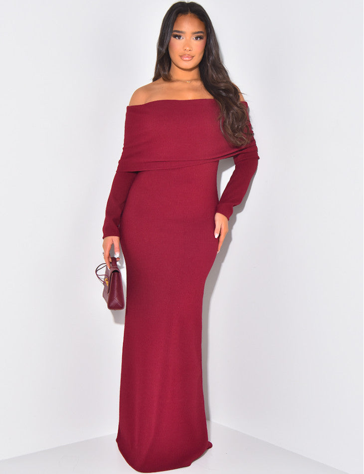 Dress With Bteau Neckline
