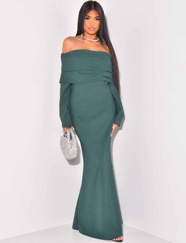 Dress With Bteau Neckline