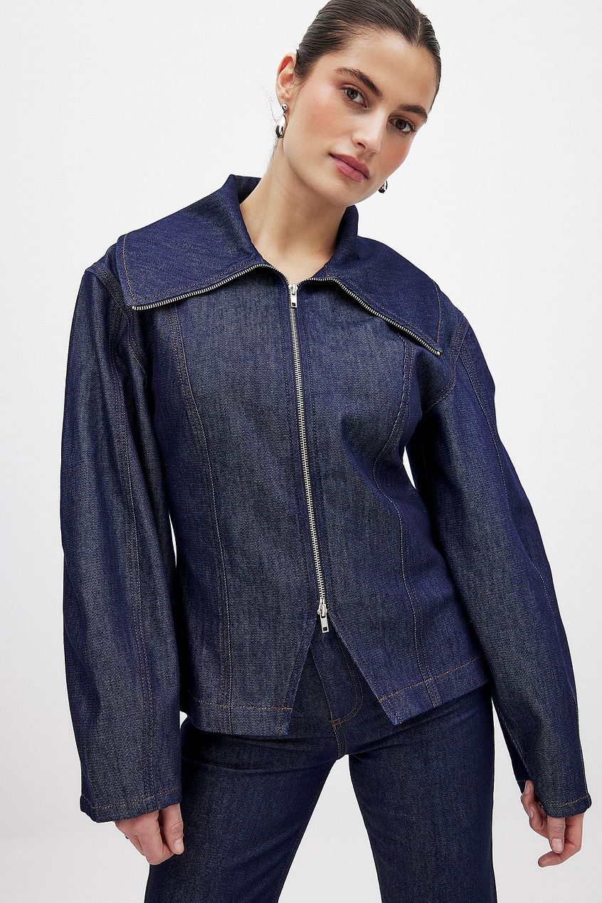 Mid Waist Pinstriped Jacket
