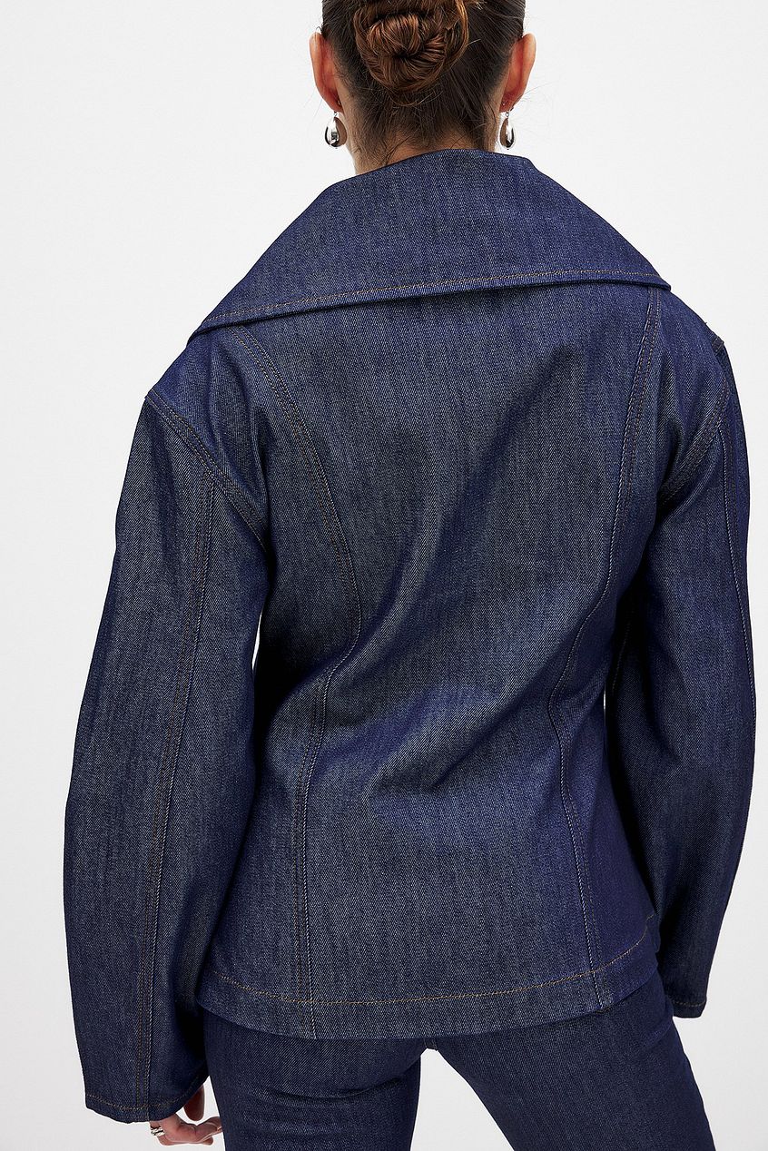 Mid Waist Pinstriped Jacket