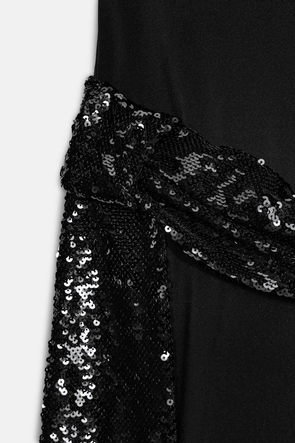 Sequinned Waistcoat Midi Dress