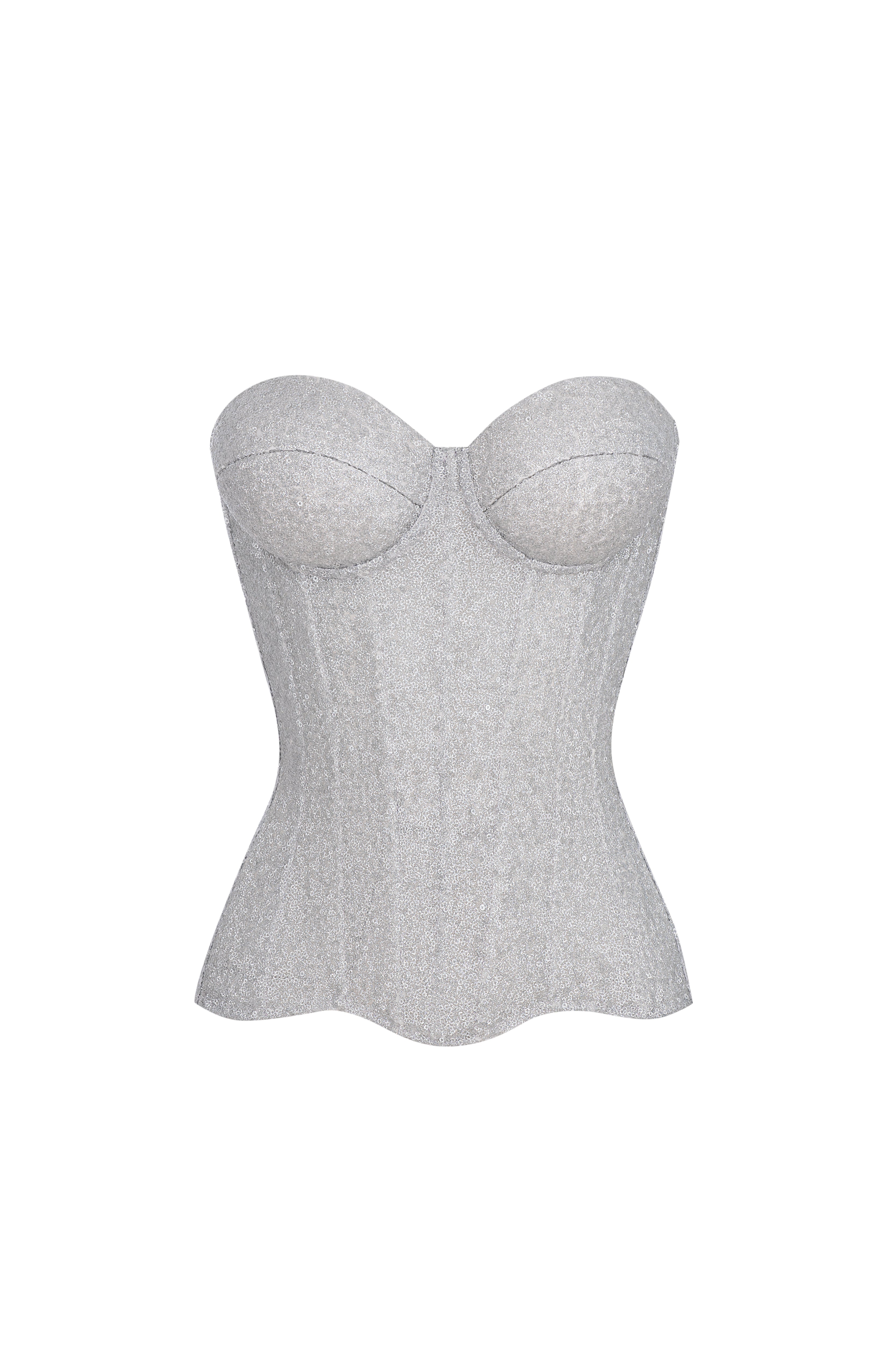 Sequined Corset With Cups