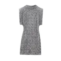 Sequin High Neck Bodycon Mini Dress