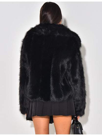 Faux Fur  Coat