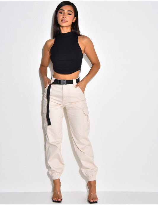 Belted Cargo Pants